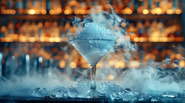 Effets spectaculaires avec glace carbonique en mixologie